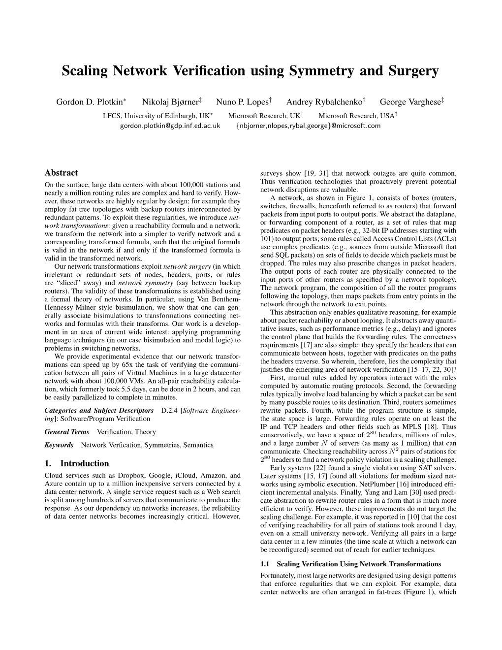 Scaling Network Verification Using Symmetry and Surgery