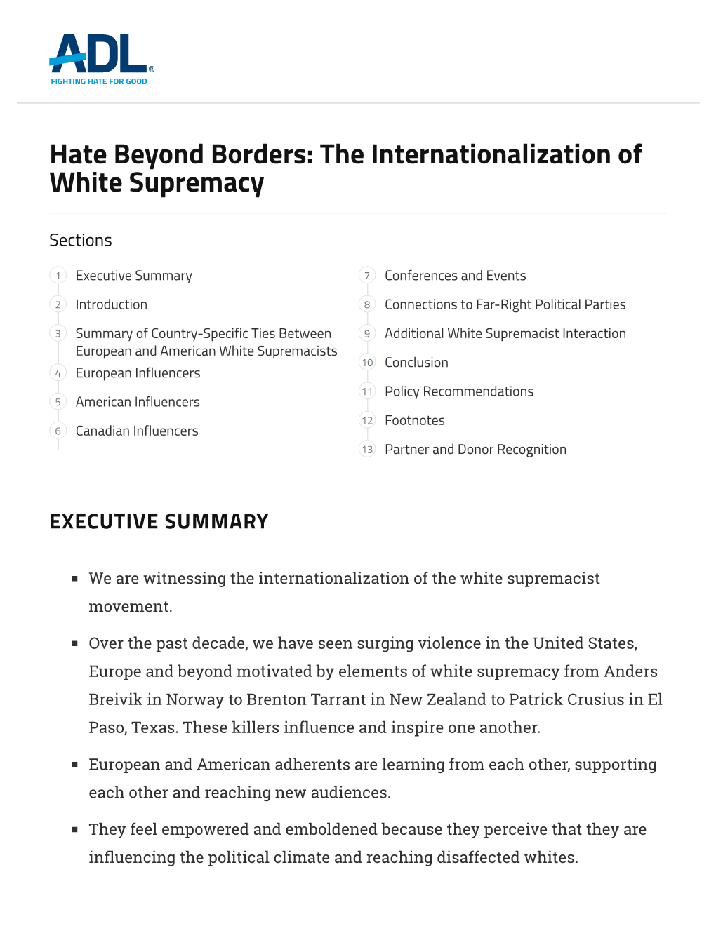 Hate Beyond Borders: the Internationalization of White Supremacy