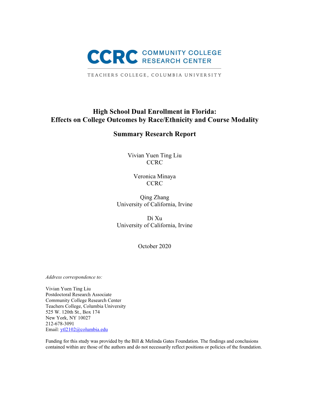 Effects on College Outcomes by Race/Ethnicity and Course Modality