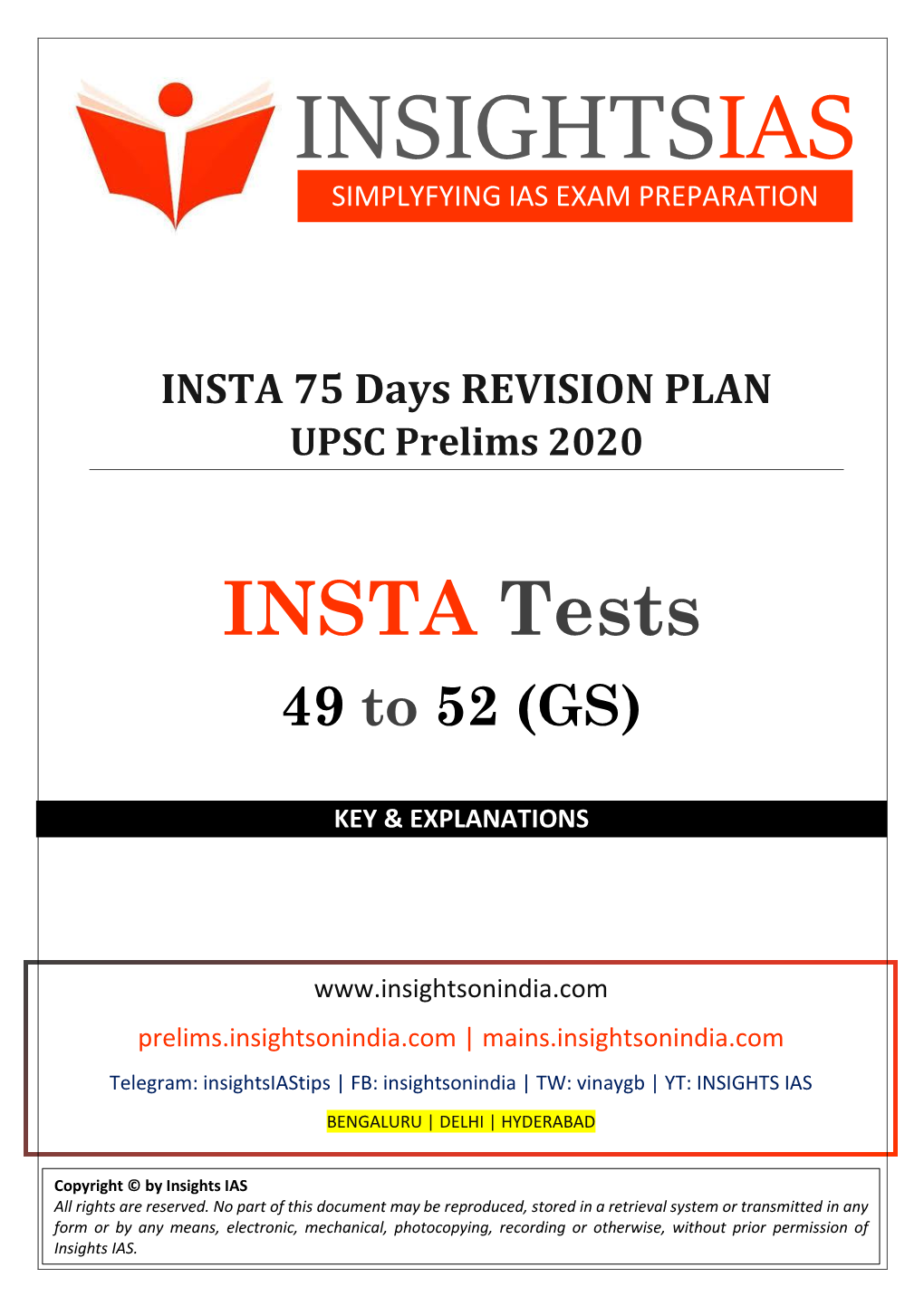 Instatests 49 – 52 Solutions