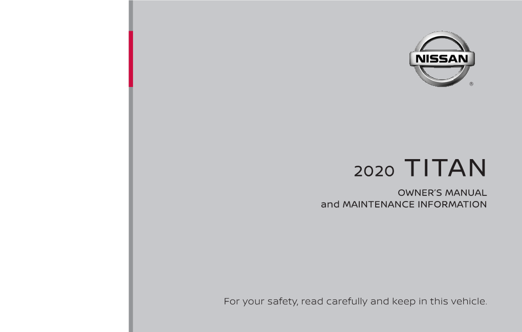 2020-Nissan-Titan-Owner-Manual.Pdf