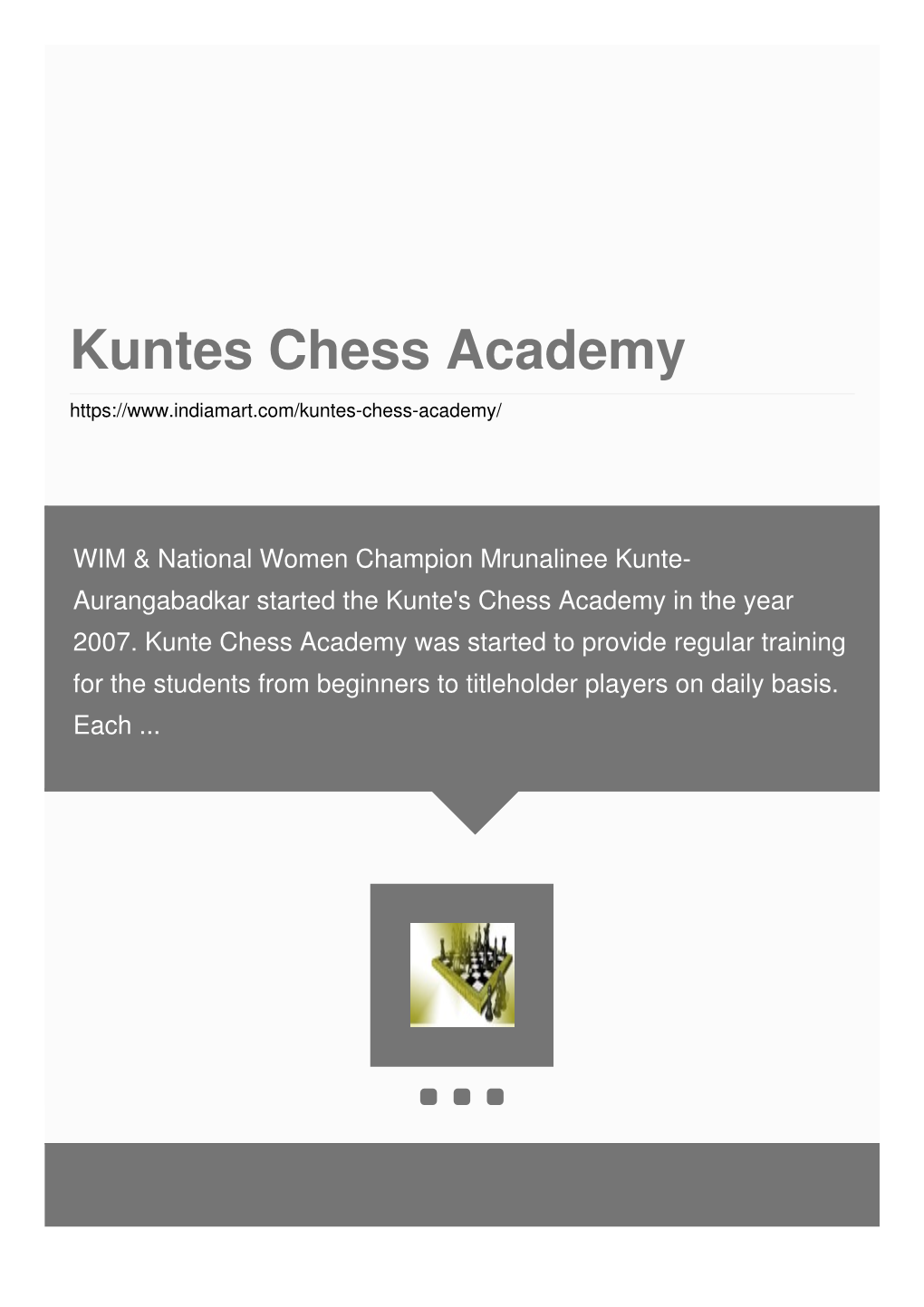 Kuntes Chess Academy
