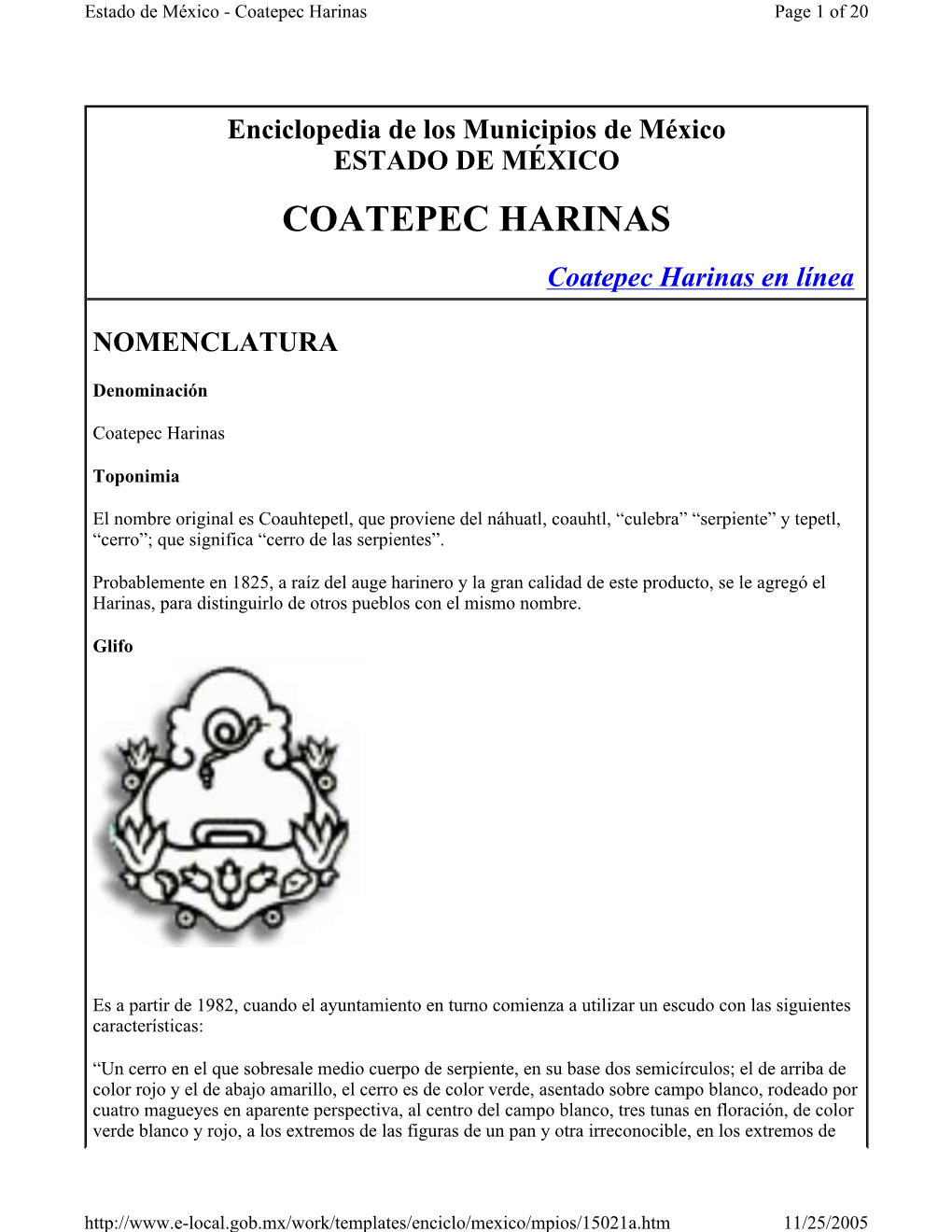 Coatepec Harinas Page 1 of 20