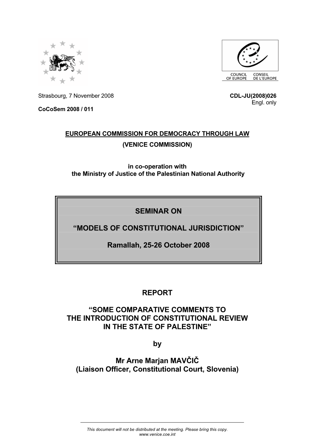 Models of Constitutional Jurisdiction”