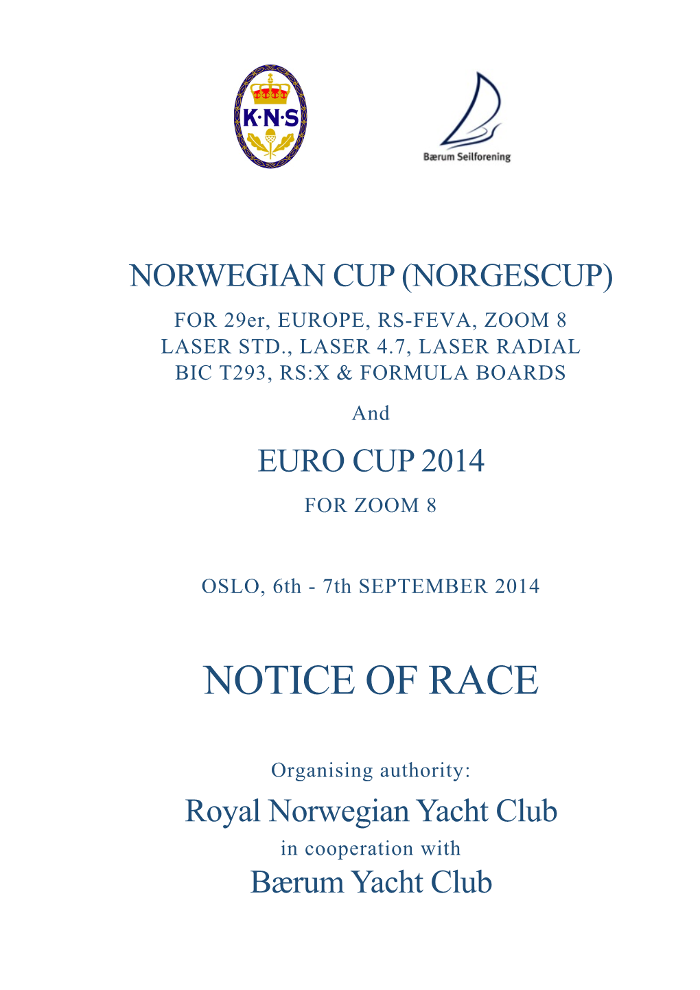 Notice of Race