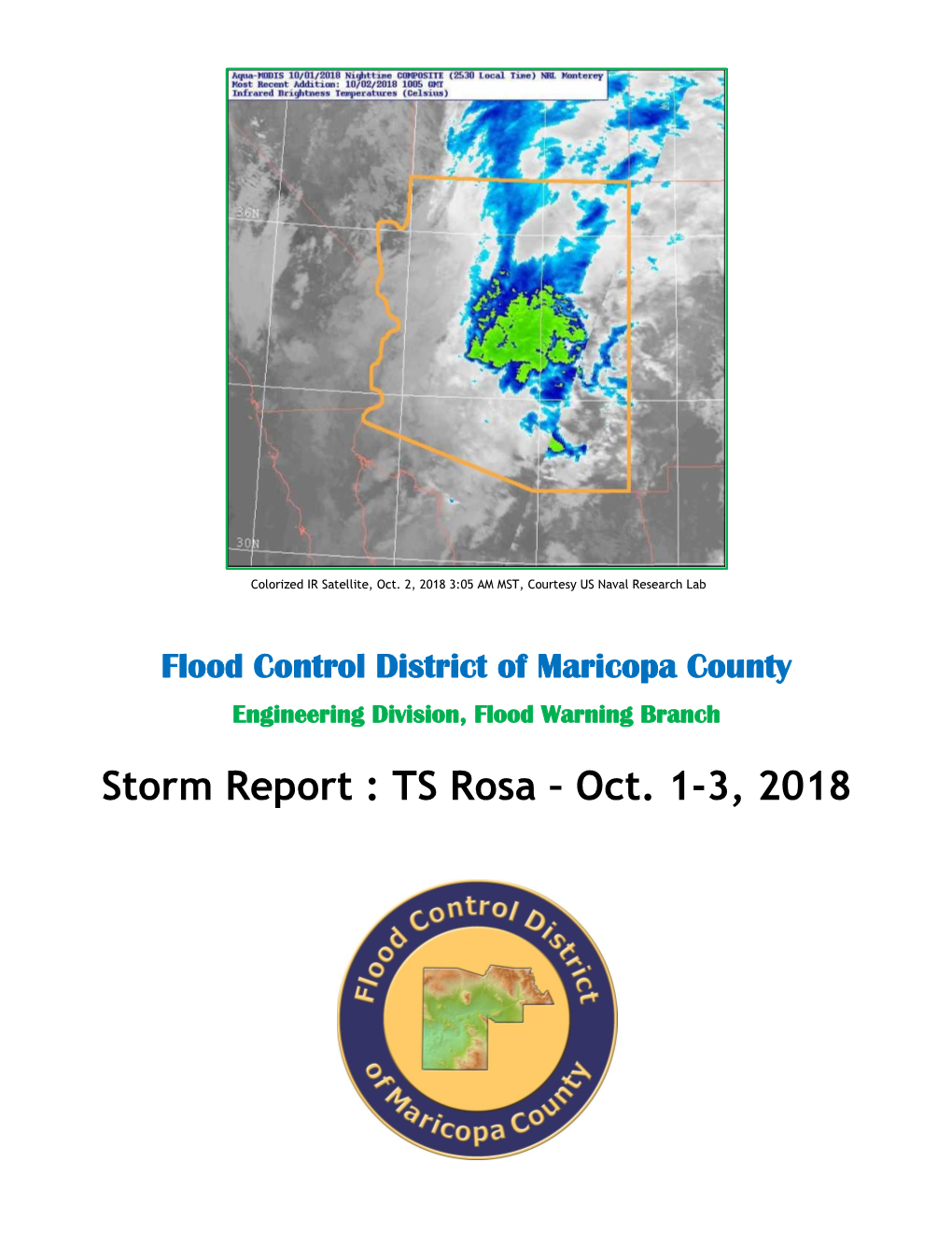 Storm Report : TS Rosa – Oct