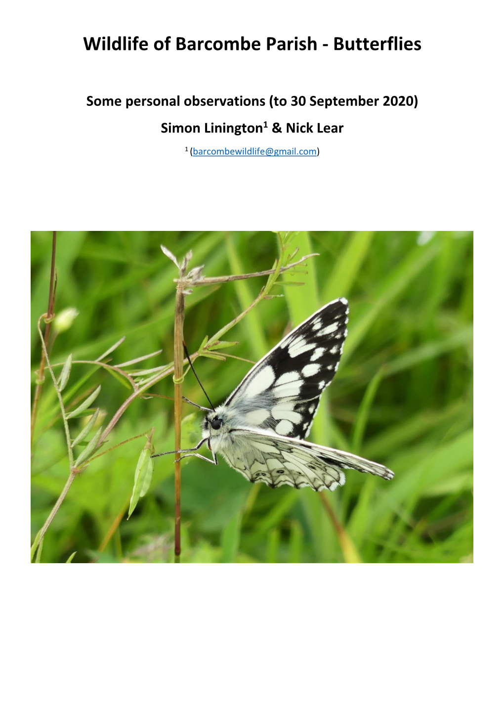 Wildlife of Barcombe Parish - Butterflies