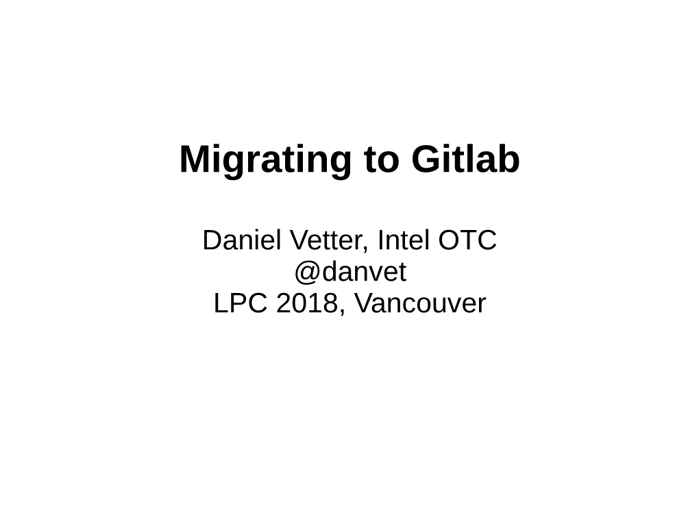 Migrating to Gitlab