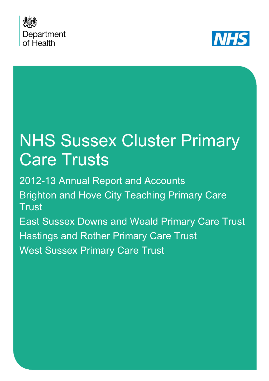 NHS Sussex Cluster Primary Care Trusts