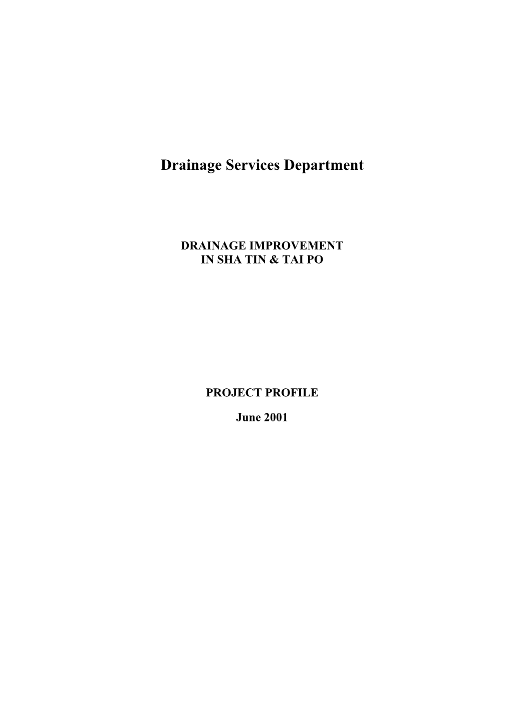 Drainage Services Department