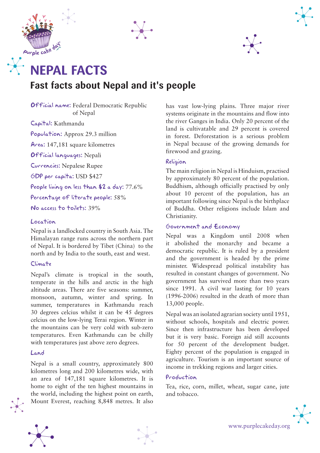 NEPAL FACTS Fast Facts About Nepal and It's People