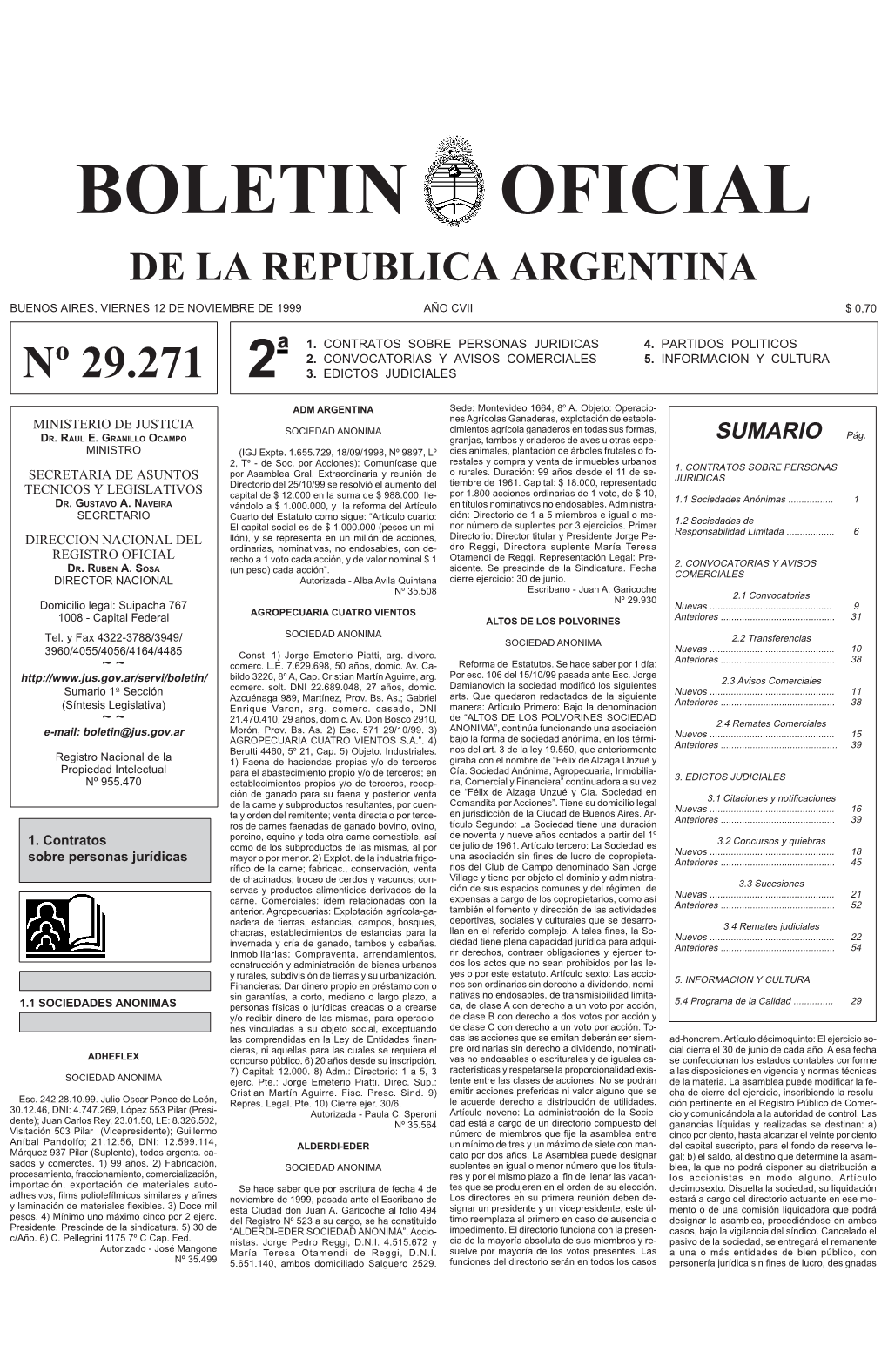 Boletin Oficial De La Republica Argentina