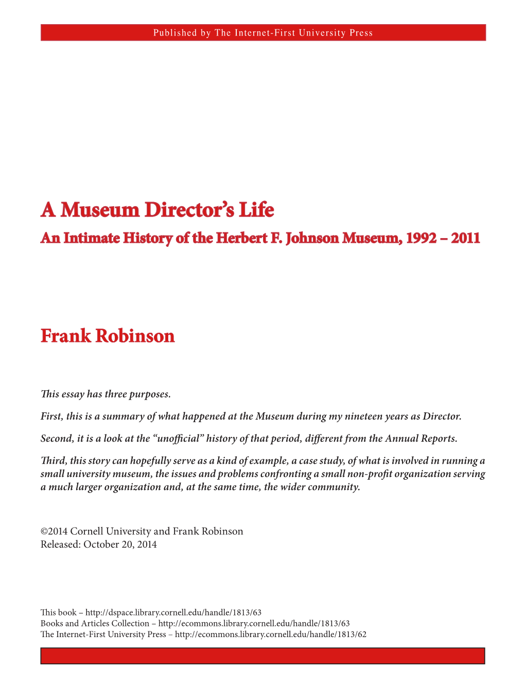 A Museum Director's Life