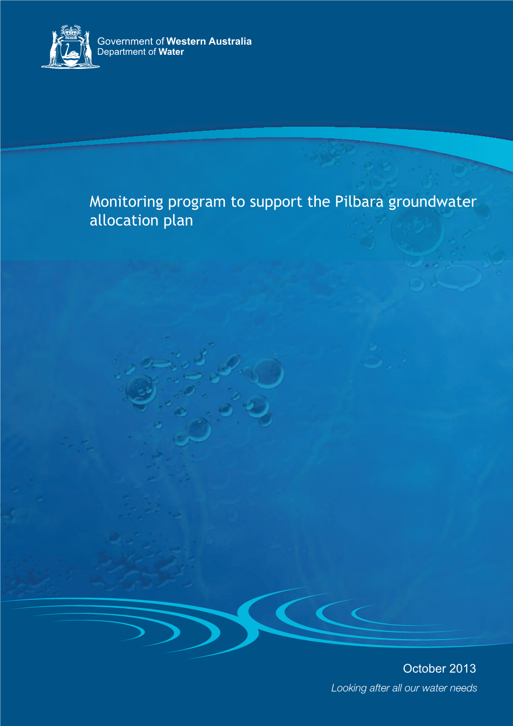 Monitoring Program to Support the Pilbara Groundwater Allocation Plan