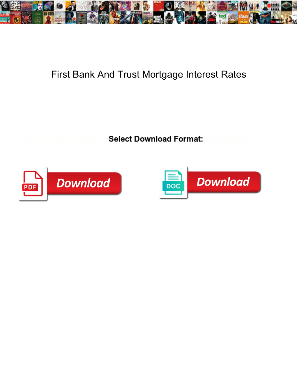 First Bank and Trust Mortgage Interest Rates