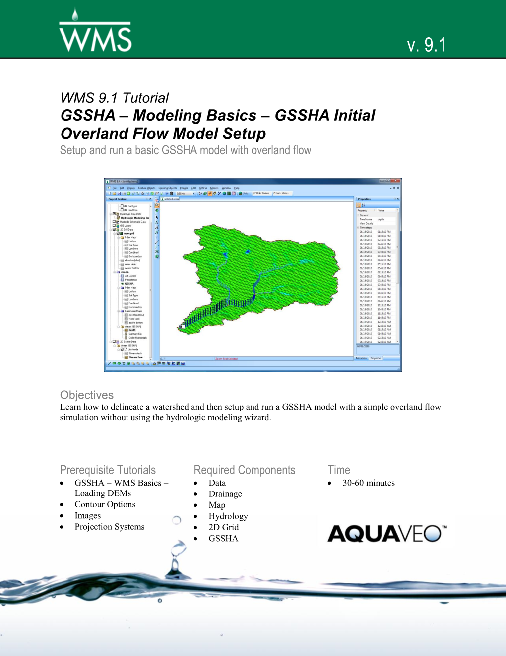 GSSHA Initial Overland Flow Model Setup Setup and Run a Basic GSSHA Model with Overland Flow