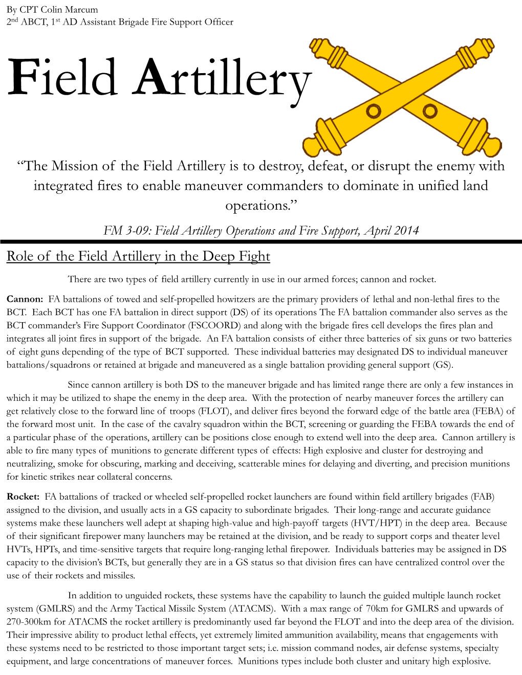 Field Artillery