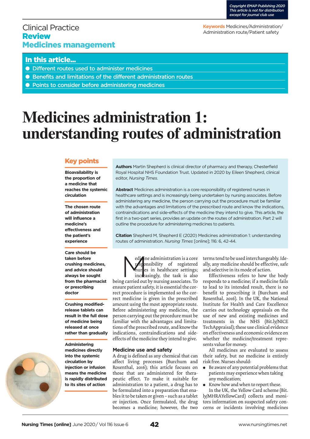 Medicines Administration 1: Understanding Routes of Administration