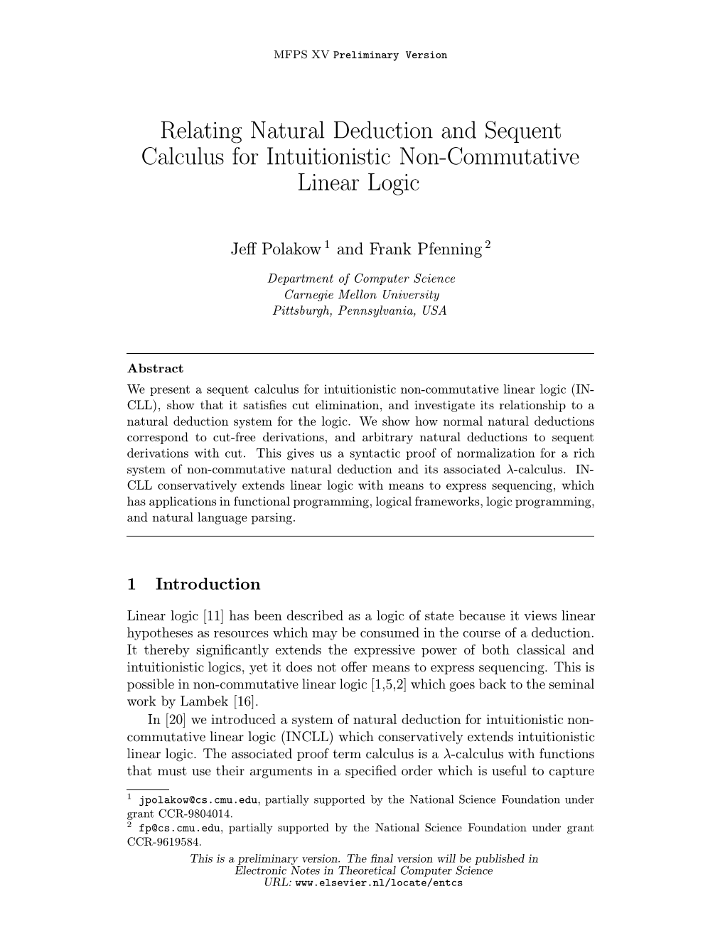 Relating Natural Deduction and Sequent Calculus for Intuitionistic Non-Commutative Linear Logic