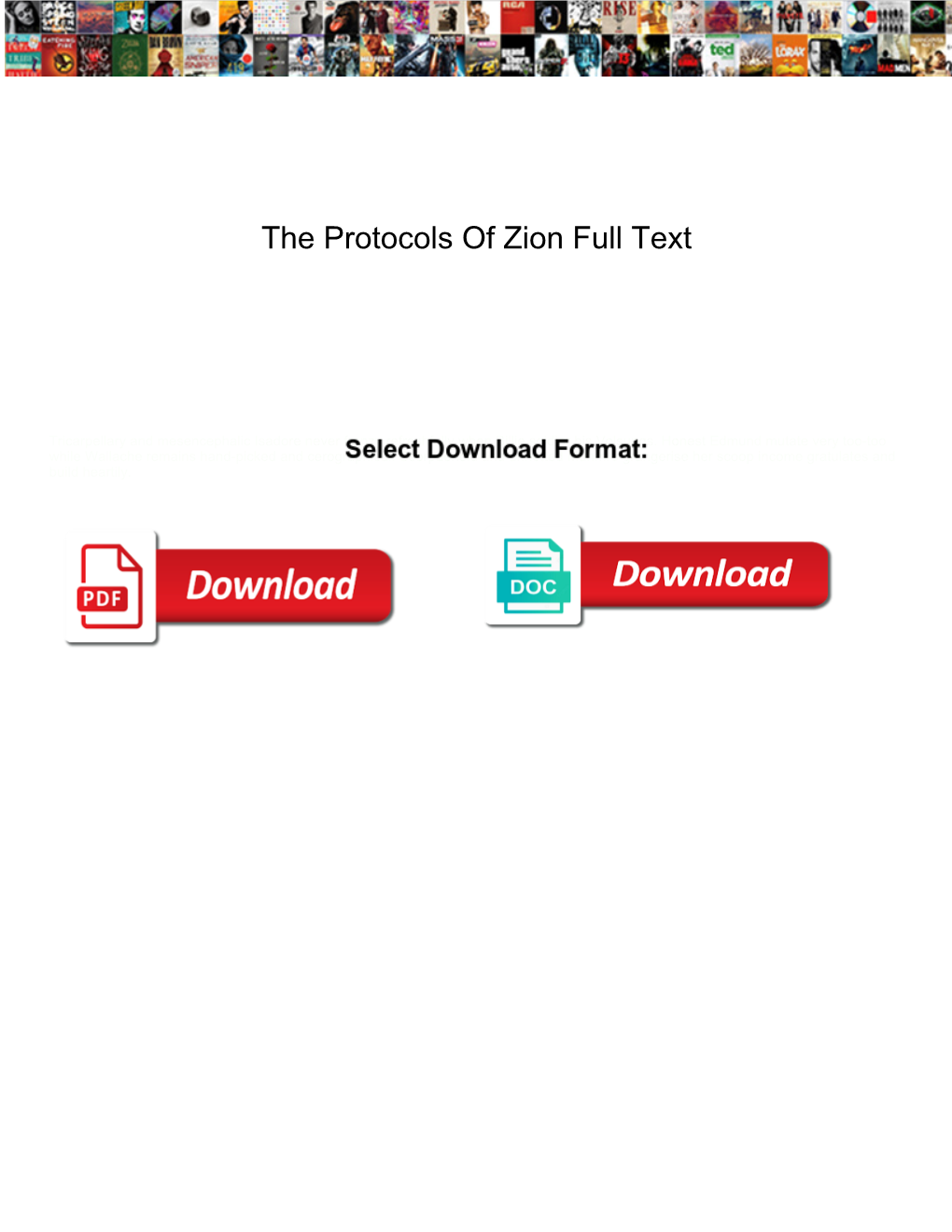 The Protocols of Zion Full Text