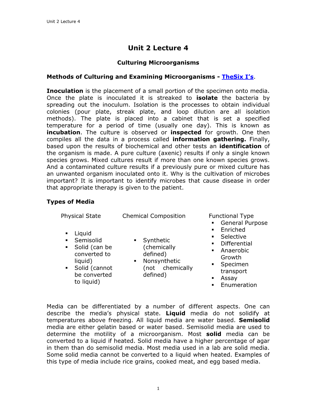 Culturing Microorganisms