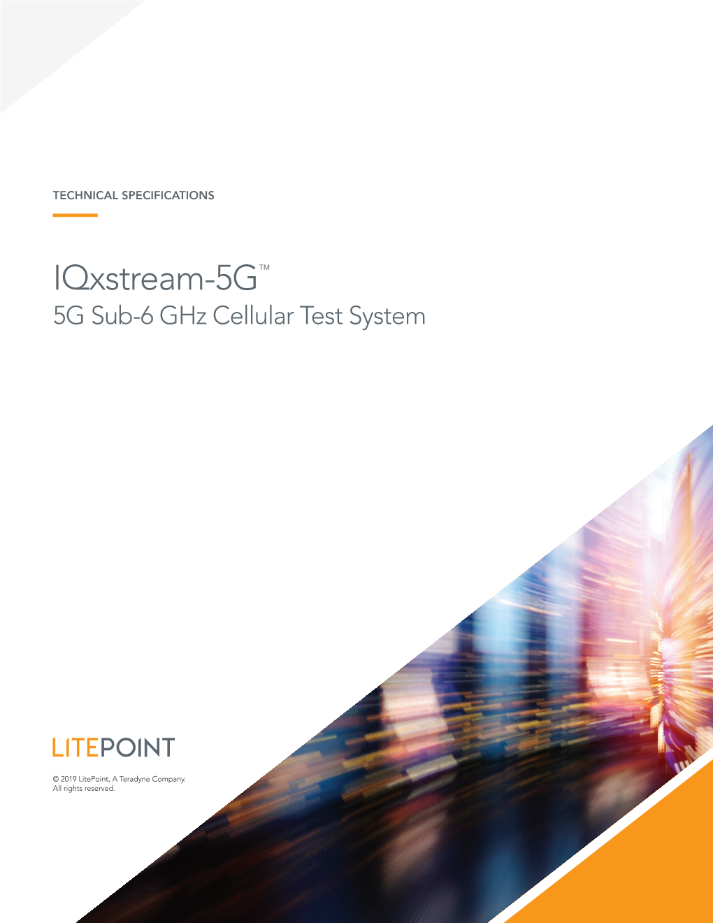 Iqxstream-5G™ 5G Sub-6 Ghz Cellular Test System