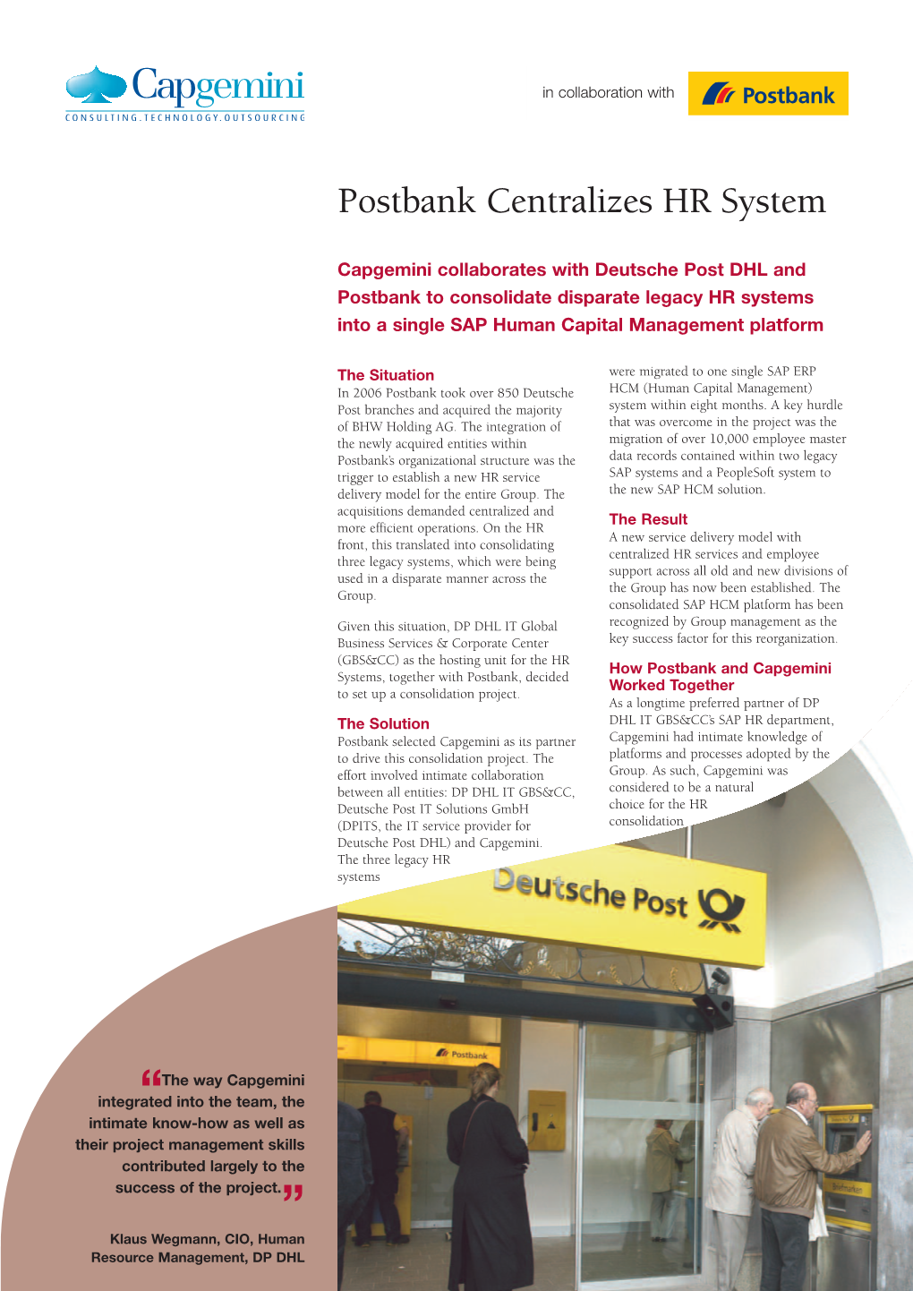 Postbank Centralizes HR System