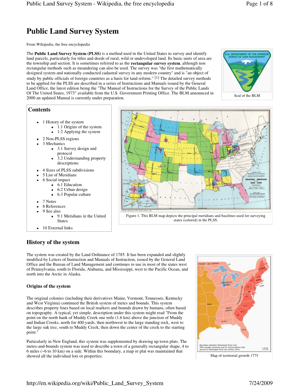 Public Land Survey System - Wikipedia, the Free Encyclopedia Page 1 of 8