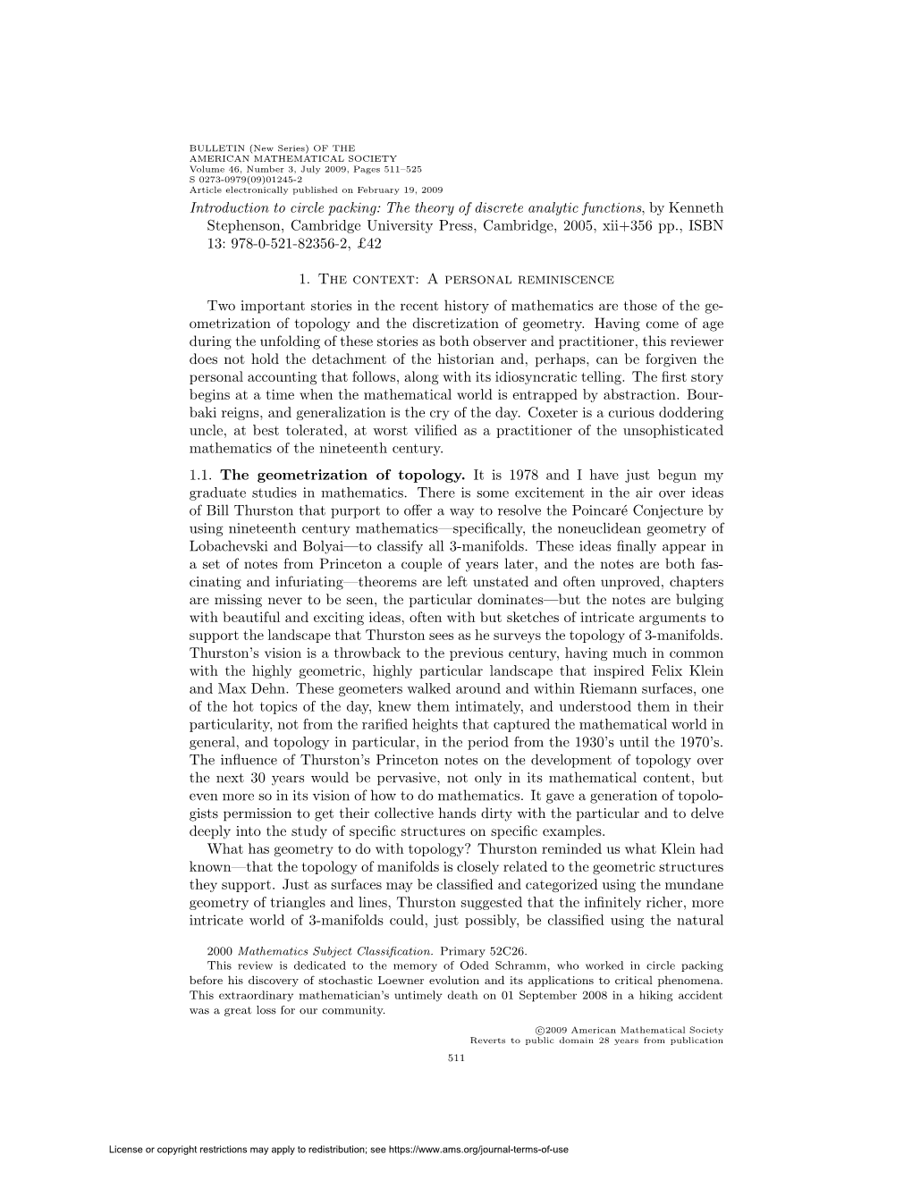 Introduction to Circle Packing: the Theory of Discrete Analytic Functions