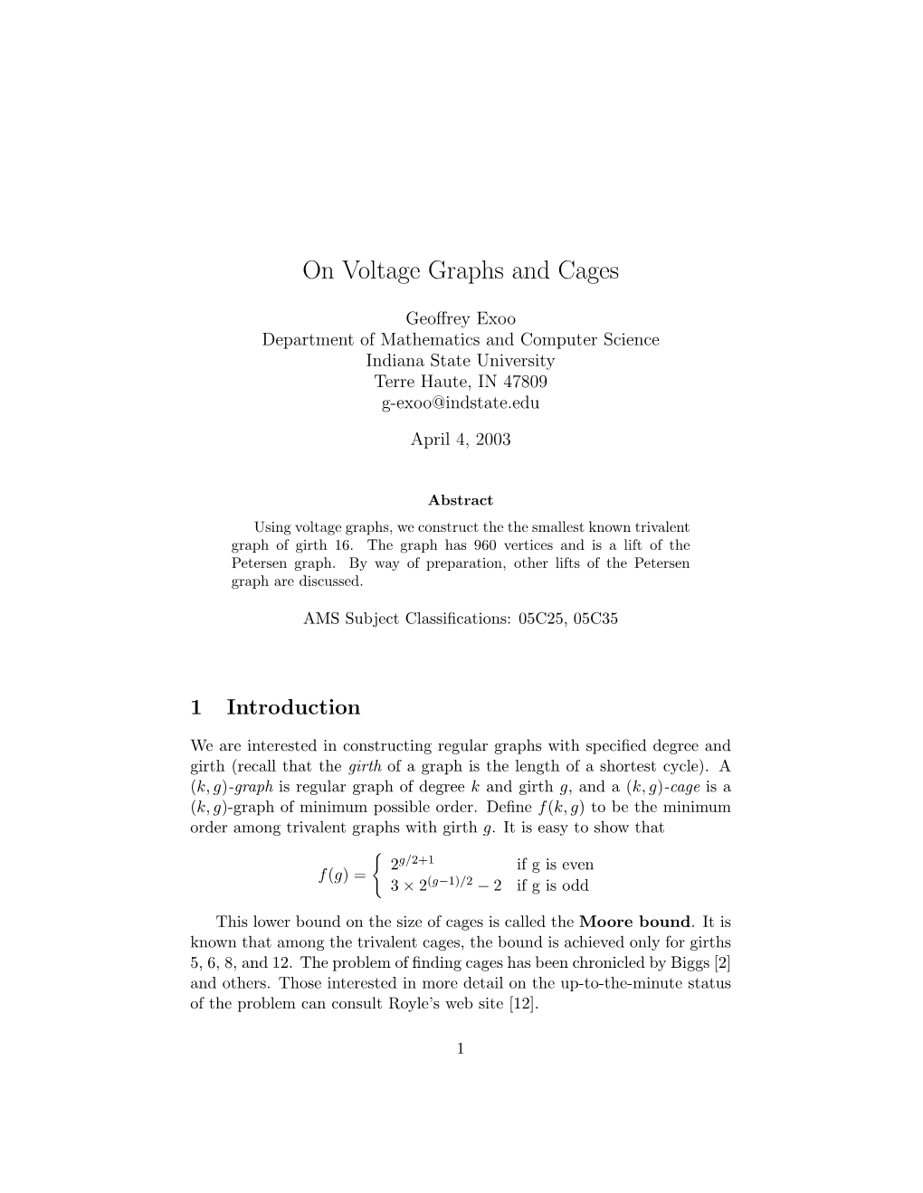 On Voltage Graphs and Cages