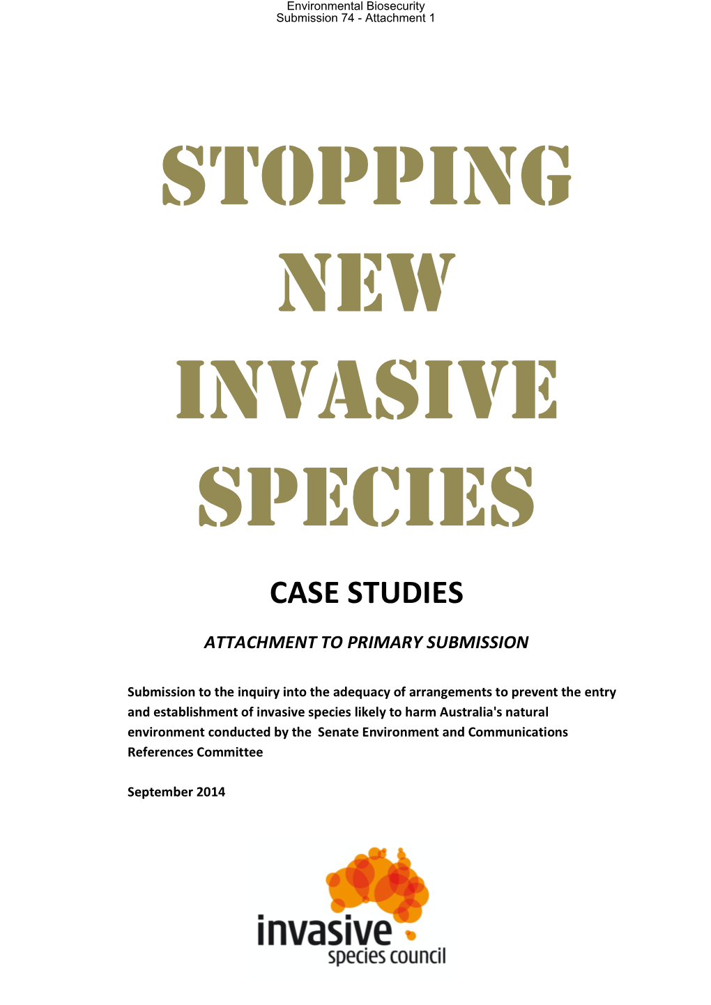 Stopping New Invasive Species