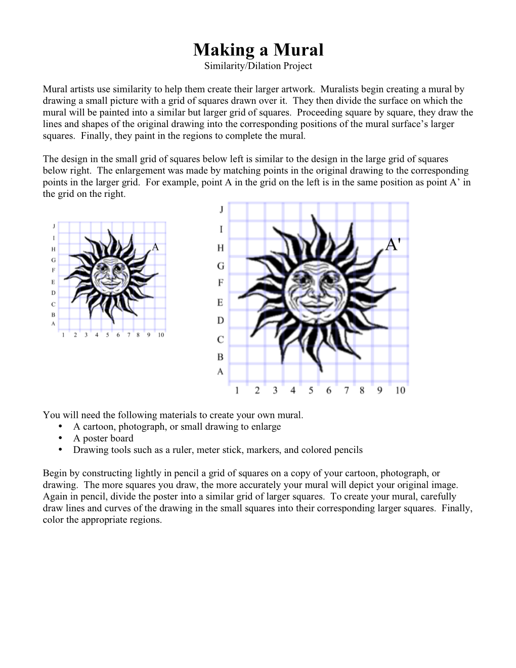 Similarity/Dilation Project