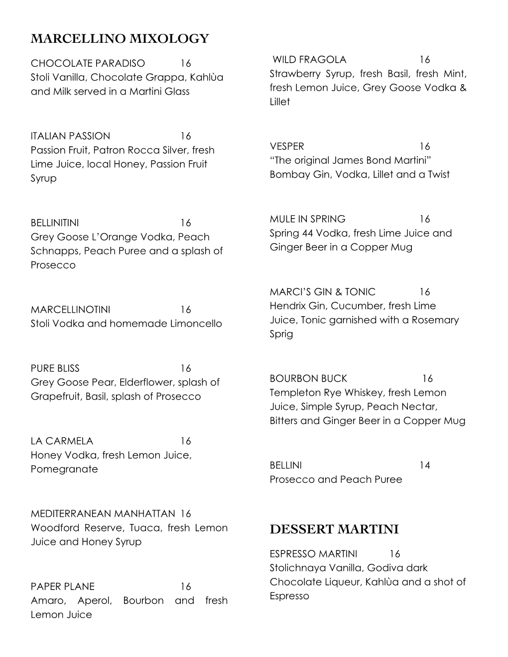 Download Cocktail List