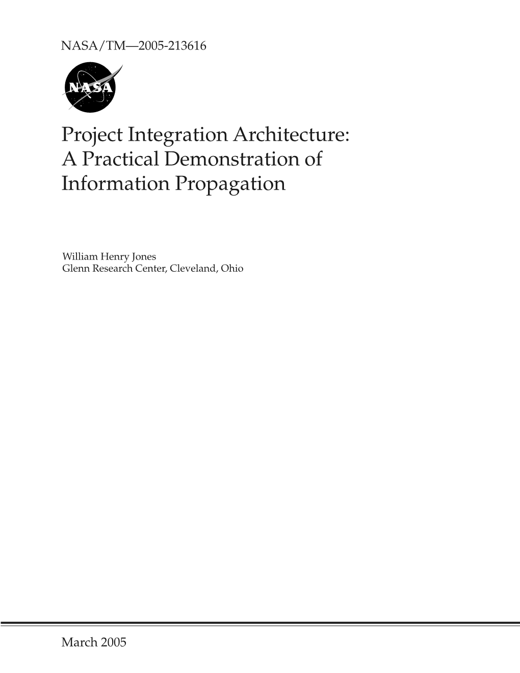 Project Integration Architecture: a Practical Demonstration of Information Propagation