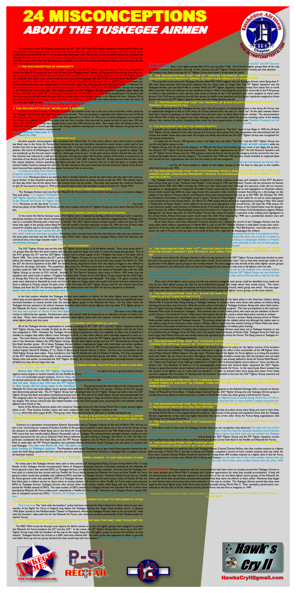 20. the MISCONCEPTION THAT the TUSKEGEE AIRMEN WERE the ONLY FIGHTER PILOTS FOL- First Black Bomber Group