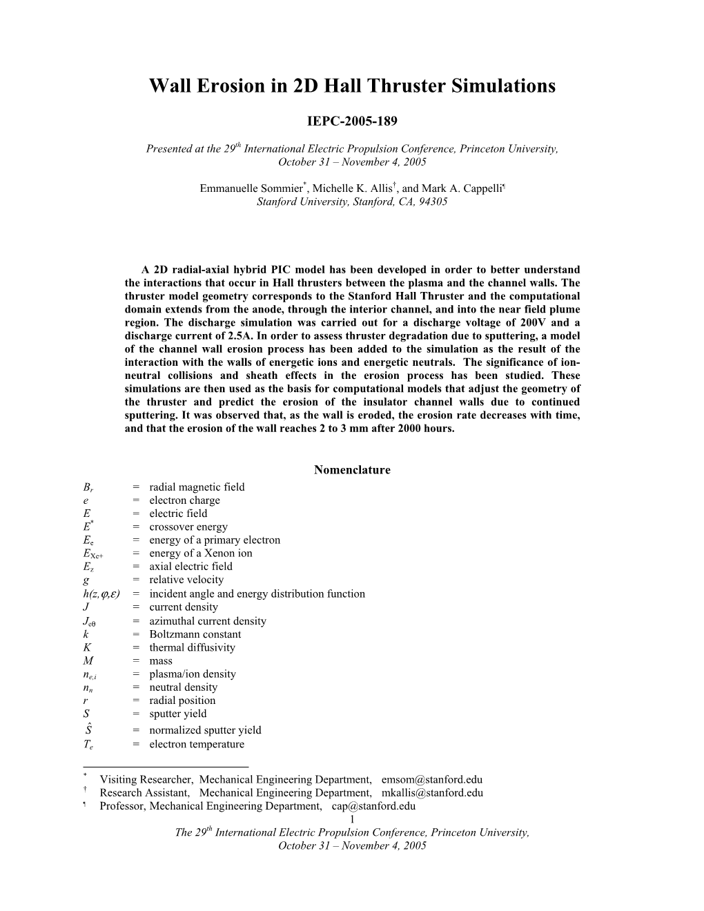 Wall Erosion in 2D Hybrid Hall Thruster Simulation