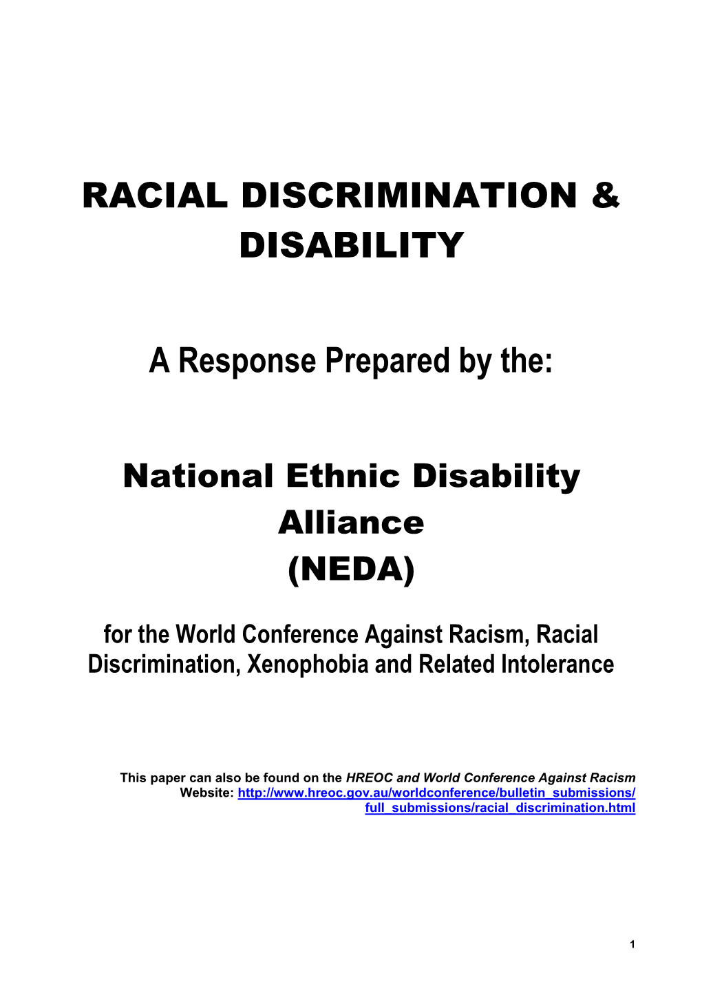 Racism & Disability