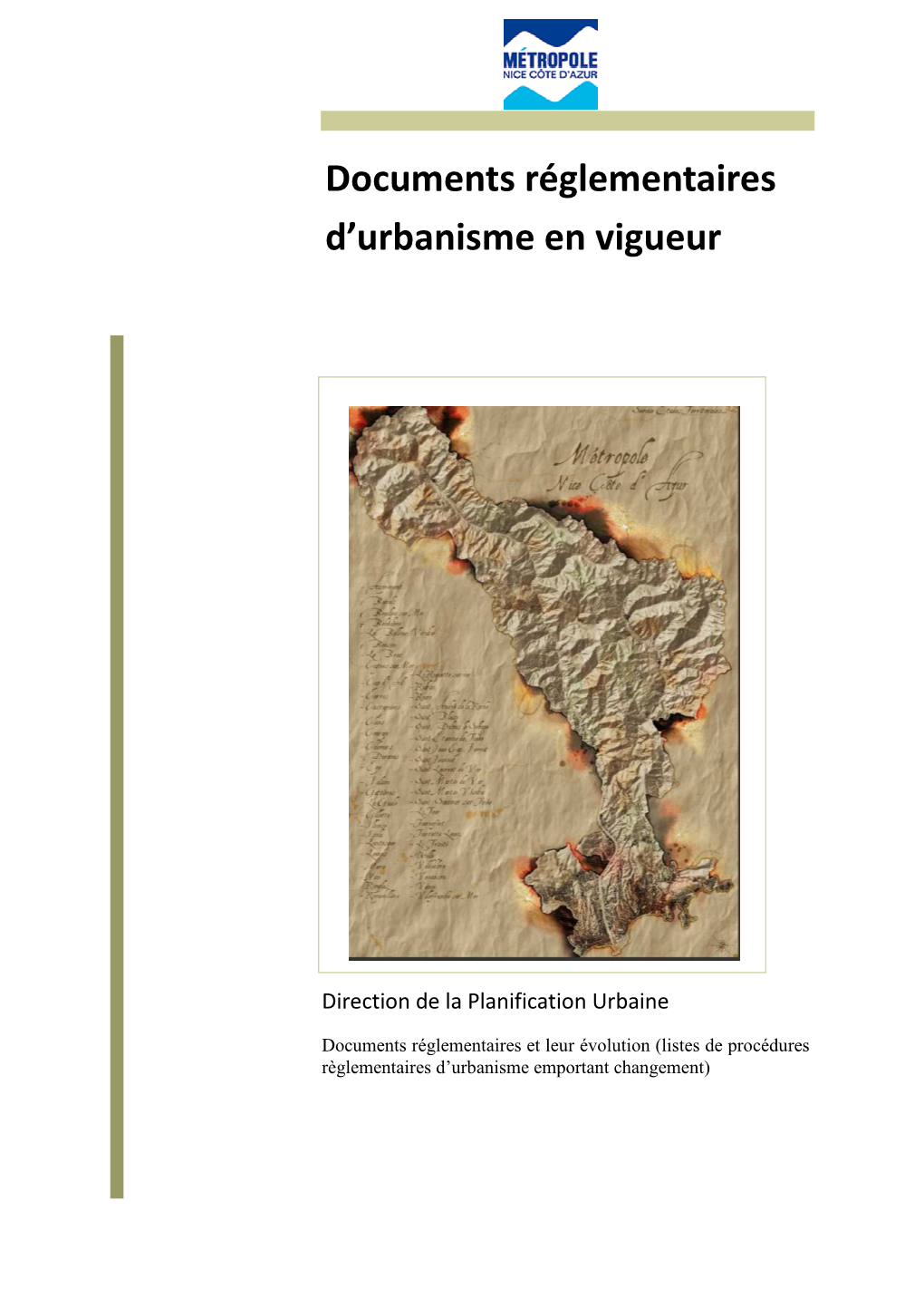 Documents Réglementaires D'urbanisme En Vigueur