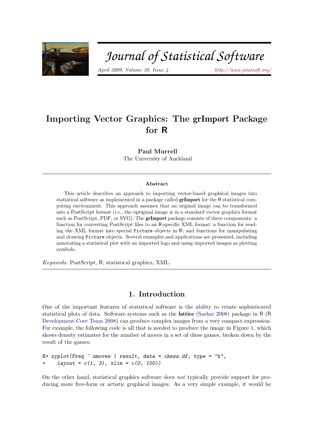 Importing Vector Graphics: the Grimport Package for R