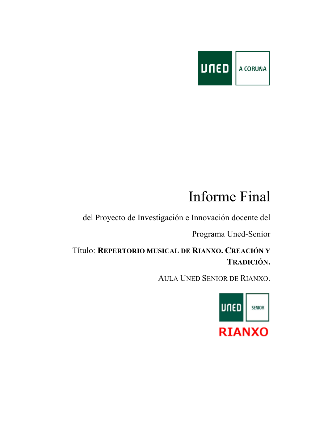 Informe UNED Senior Rianxo