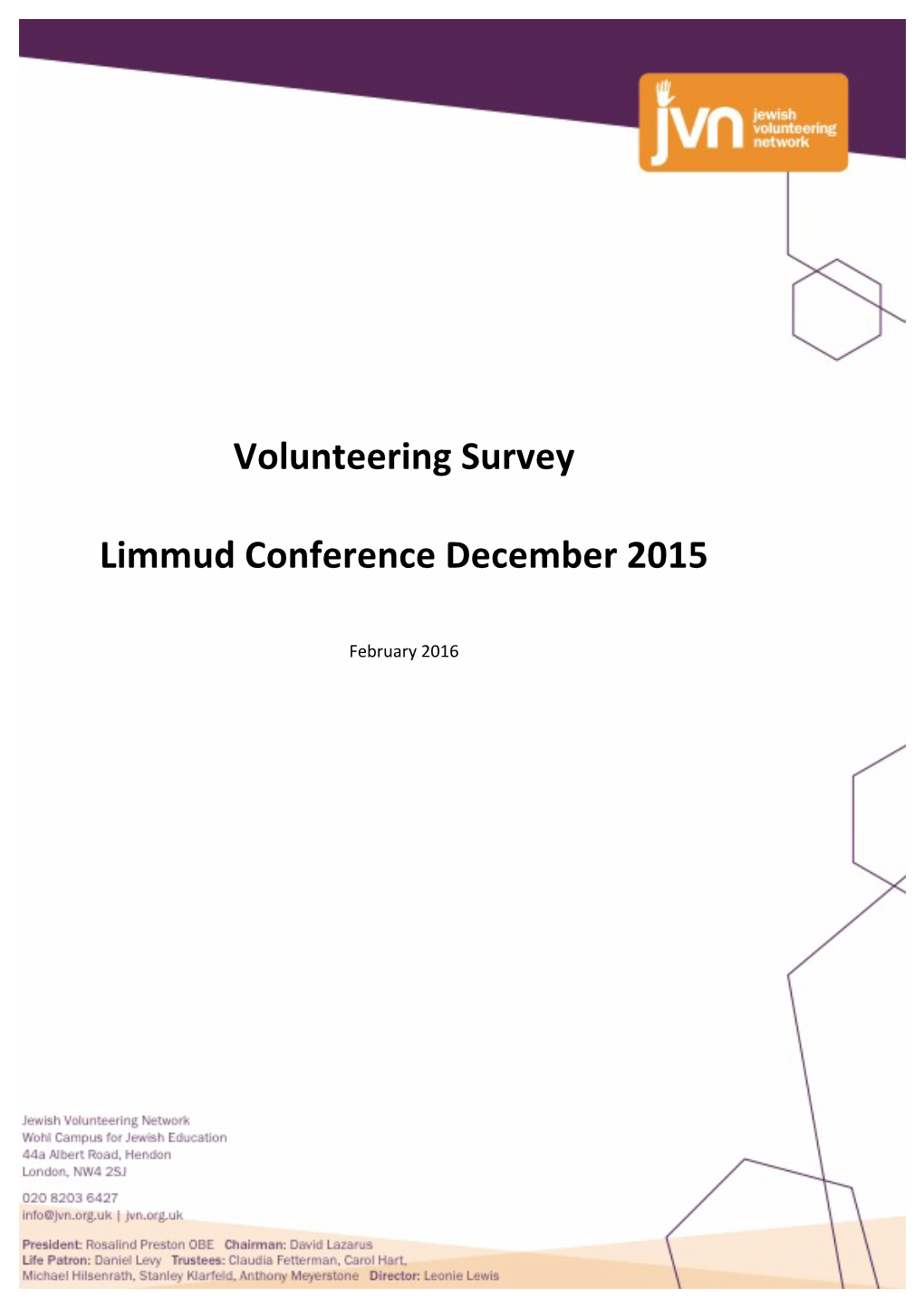 JVN Limmud Survey Results Final