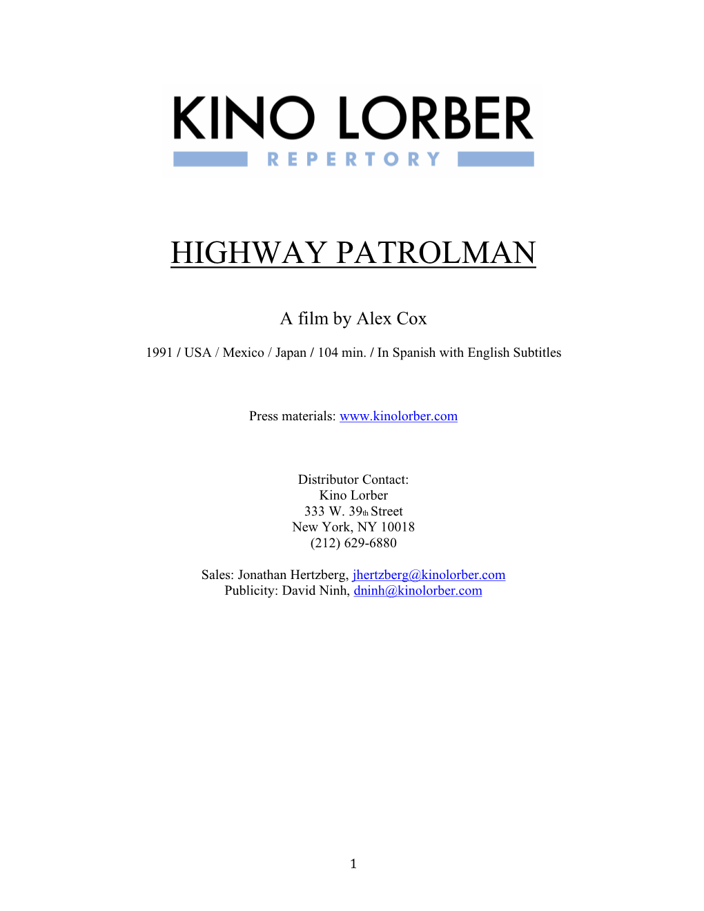 Highway Patrolman