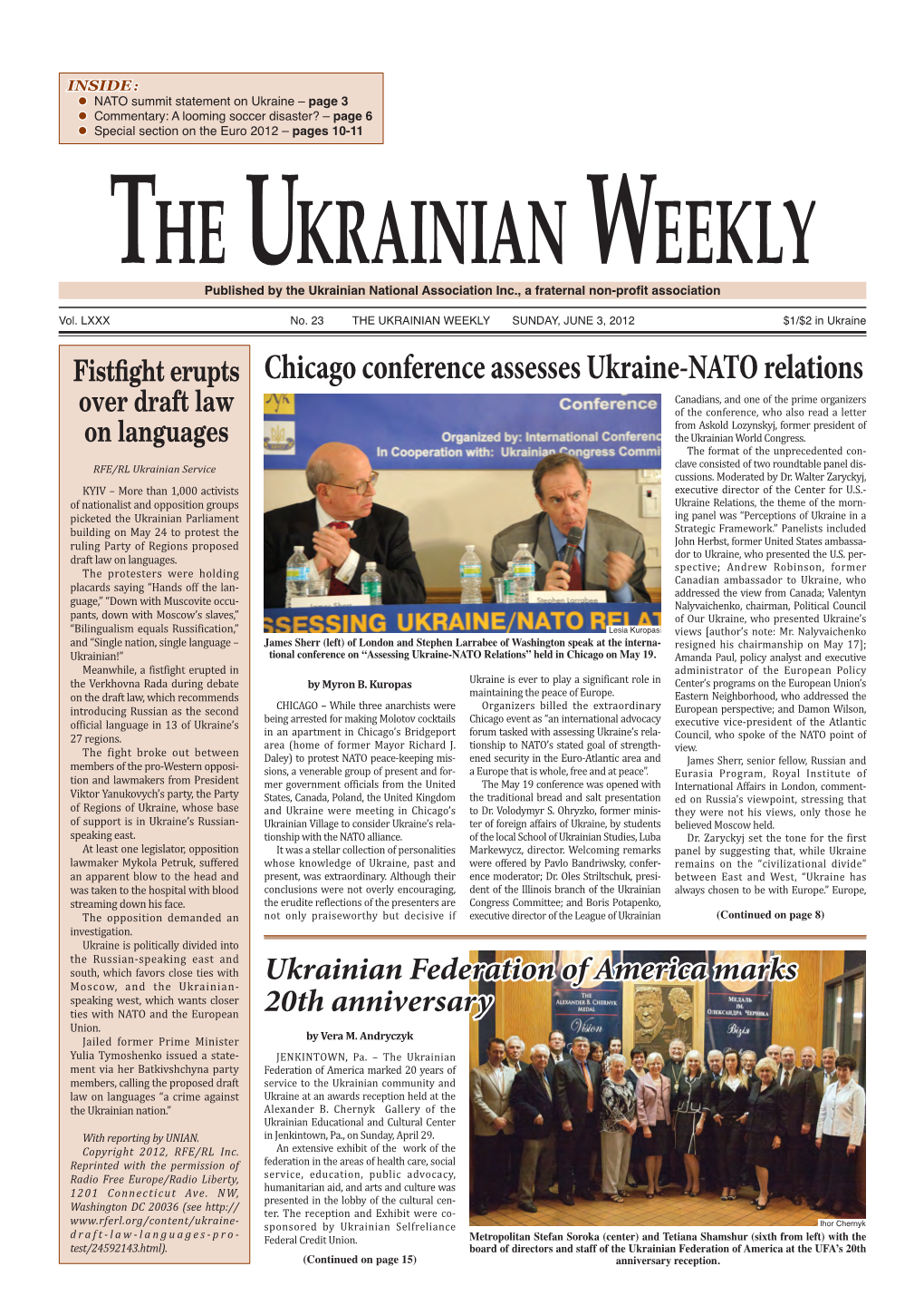 Chicago Conference Assesses Ukraine-NATO Relations