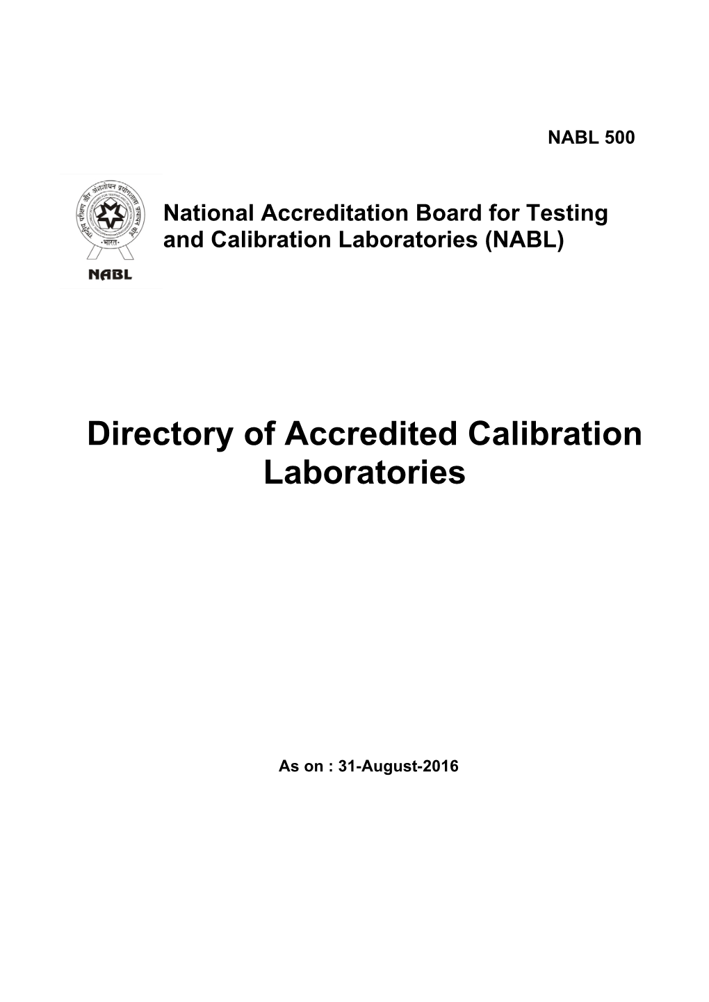 Directory of Accredited Calibration Laboratories