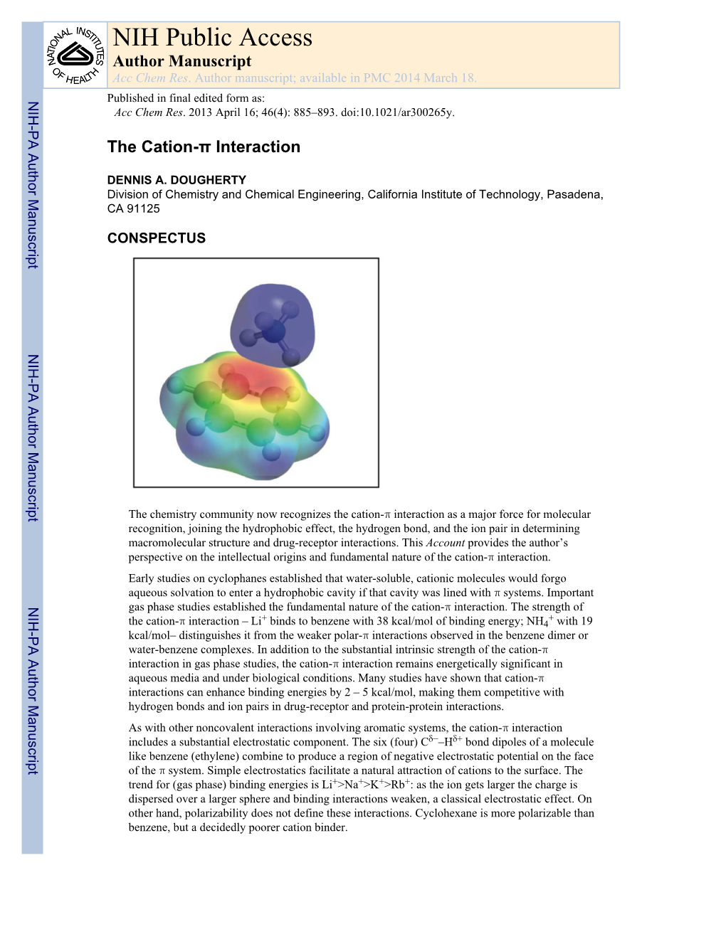 The Cation-Π Interaction