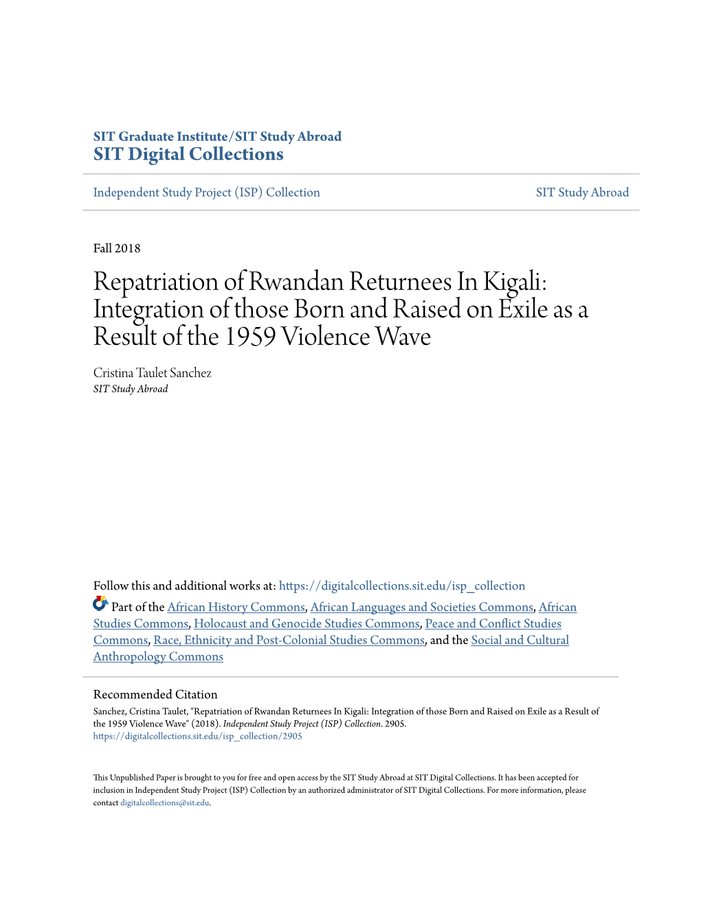 Repatriation of Rwandan Returnees in Kigali