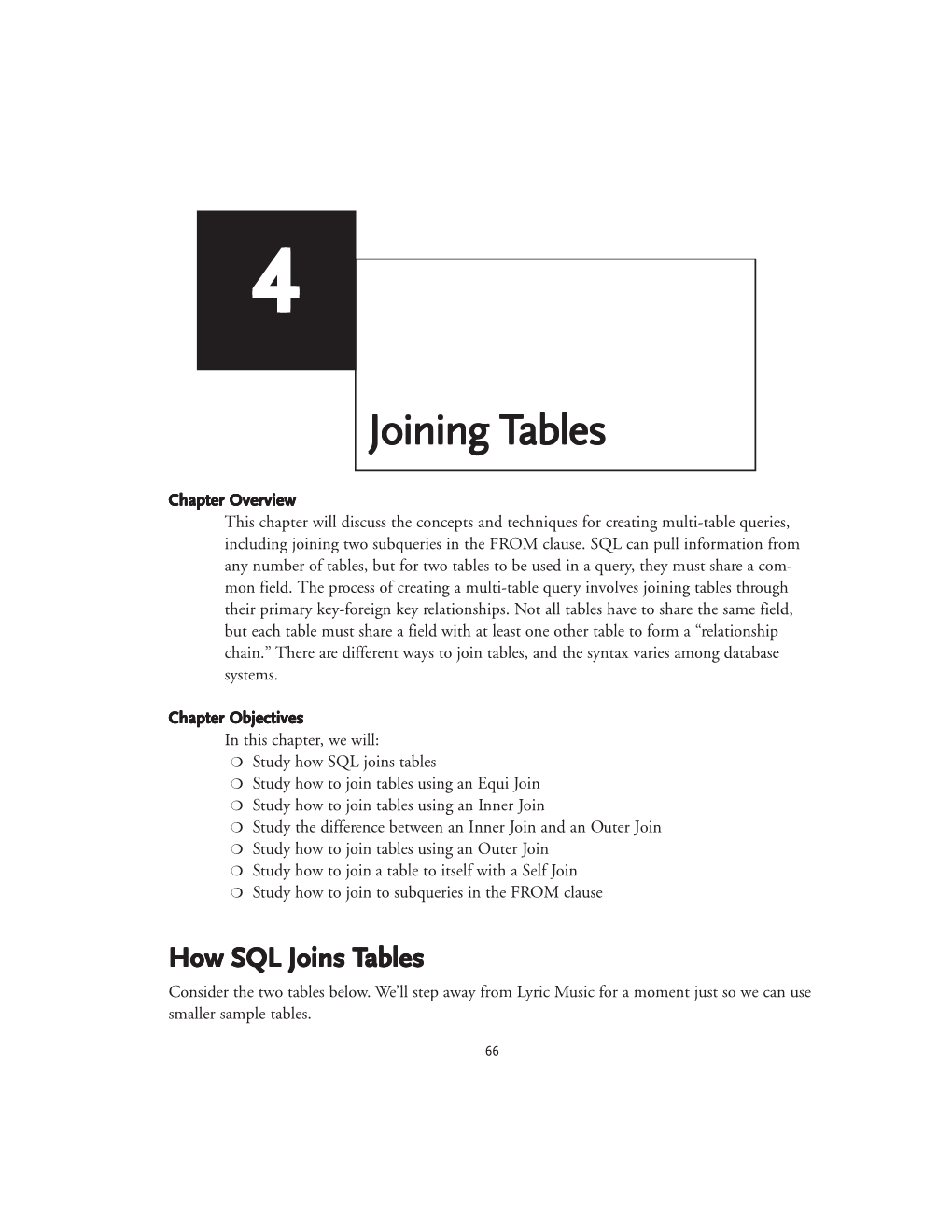 Joining T Joining Tables