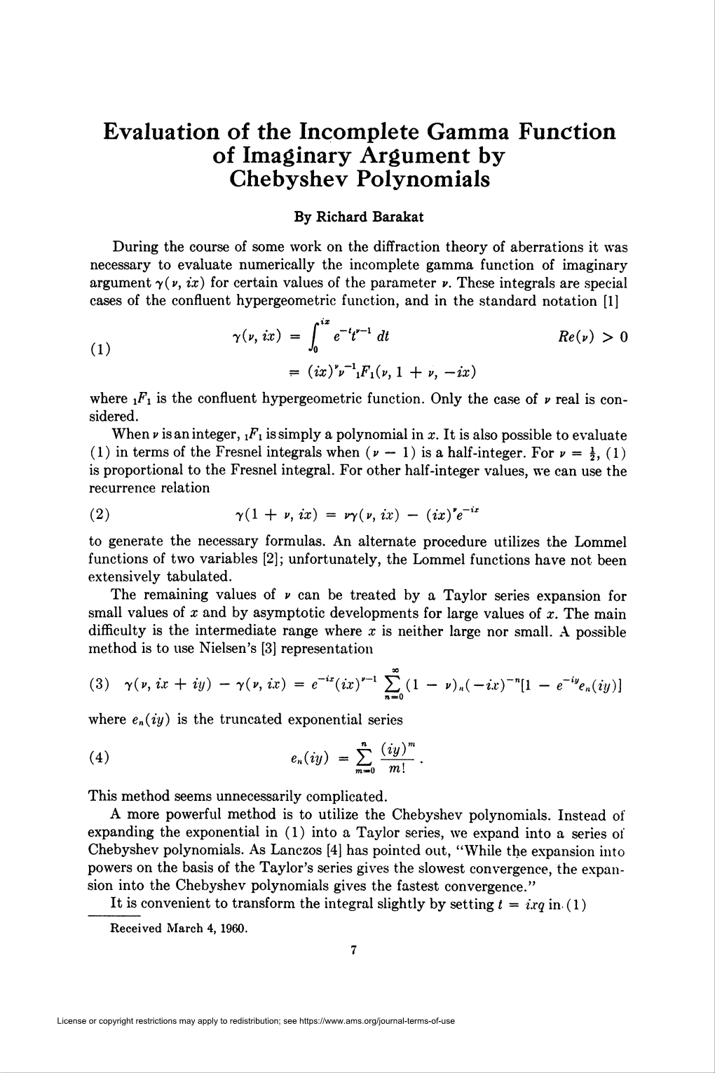 Chebyshev Polynomials