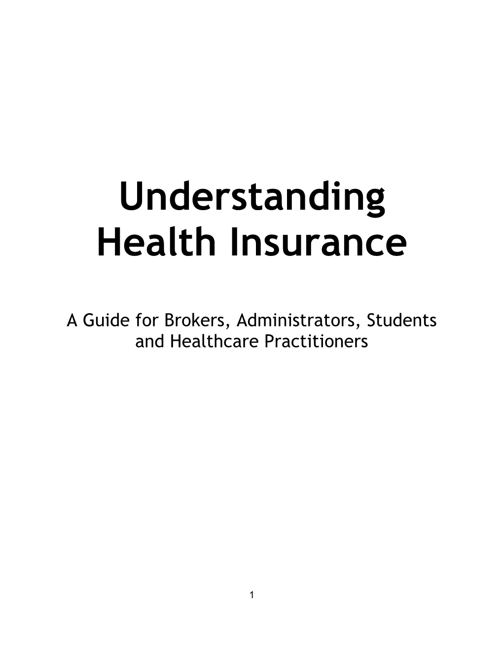 Understanding Health Insurance