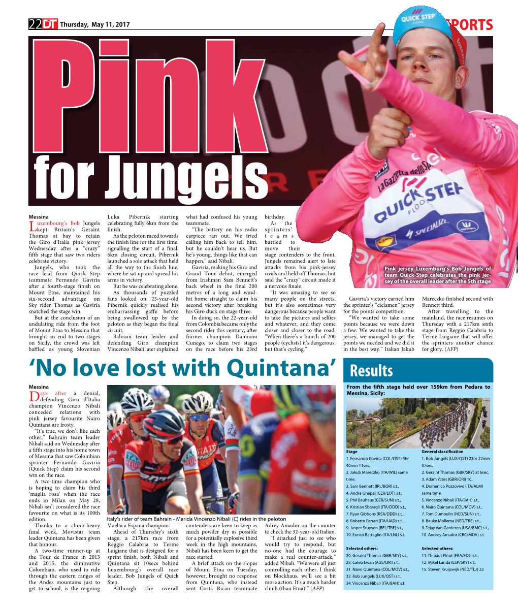 'No Love Lost with Quintana'